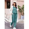 Ekouaer Lounge Sets for Women 2 Piece Outfits 2024 Long Sleeve Top with Pants Sweatsuit Tracksuit S-XXL(Peacock Blue)