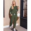 Ekouaer Lounge Sets for Women Ribbed Knit Outfits Pajamas Sets 2 Piece Long Sleeve Sweatsuits with Pockets(Army Green)