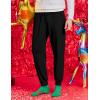Ekouaer Men’s Pajama Pants, Lightweight Loungewear, Comfy Jogger Sleep Pant Long Pj Bottoms with Drawstring & Pockets(2 Pack-black+light Grey)