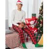 Ekouaer Men’s Pajama Pants, Lightweight Loungewear, Comfy Jogger Sleep Pant Long Pj Bottoms with Drawstring & Pockets(2 Pack-navy+red Plaid)