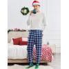 Ekouaer Men’s Pajama Pants, Lightweight Loungewear, Comfy Jogger Sleep Pant Long Pj Bottoms with Drawstring & Pockets(2 Pack-navy+red Plaid)