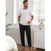Ekouaer Men’s Pajama Pants, Lightweight Loungewear, Comfy Jogger Sleep Pant Long Pj Bottoms with Drawstring & Pockets(Black)