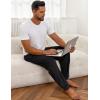 Ekouaer Men’s Pajama Pants, Lightweight Loungewear, Comfy Jogger Sleep Pant Long Pj Bottoms with Drawstring & Pockets(Black)