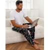 Ekouaer Men’s Pajama Pants, Lightweight Loungewear, Comfy Jogger Sleep Pant Long Pj Bottoms with Drawstring & Pockets(Black Christmas)