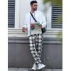 Ekouaer Men’s Pajama Pants, Lightweight Loungewear, Comfy Jogger Sleep Pant Long Pj Bottoms with Drawstring & Pockets(Black Plaid)