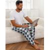 Ekouaer Men’s Pajama Pants, Lightweight Loungewear, Comfy Jogger Sleep Pant Long Pj Bottoms with Drawstring & Pockets(Black Plaid)