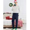 Ekouaer Men’s Pajama Pants, Lightweight Loungewear, Comfy Jogger Sleep Pant Long Pj Bottoms with Drawstring & Pockets(Black+navy)