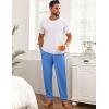 Ekouaer Men’s Pajama Pants, Lightweight Loungewear, Comfy Jogger Sleep Pant Long Pj Bottoms with Drawstring & Pockets(Blue)
