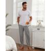 Ekouaer Men’s Pajama Pants, Lightweight Loungewear, Comfy Jogger Sleep Pant Long Pj Bottoms with Drawstring & Pockets(Grey)