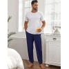 Ekouaer Men’s Pajama Pants, Lightweight Loungewear, Comfy Jogger Sleep Pant Long Pj Bottoms with Drawstring & Pockets(Navy Blue)