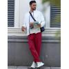Ekouaer Men’s Pajama Pants, Lightweight Loungewear, Comfy Jogger Sleep Pant Long Pj Bottoms with Drawstring & Pockets(Red)
