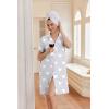 Ekouaer Nightgowns for Women Button Down Night Gowns Short Sleeve Night Dress Notch Collar Sleep Shirt Pajama Dress S-3XL(Star Grey)