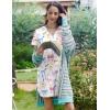 Ekouaer Nightgowns for Women Soft Cotton Sleep Shirt Short Sleeve Button Down Nightshirt(Colorful Bow)