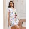 Ekouaer Nightgowns for Women Soft Cotton Sleep Shirt Short Sleeve Button Down Nightshirt(Colorful Bow)