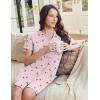 Ekouaer Nightgowns for Women Soft Cotton Sleep Shirt Short Sleeve Button Down Nightshirt(Little Flower)