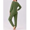 Ekouaer Pajama Sets for Women 2 Piece Plaid Pjs Long Sleeve Lounge Sets Comfy Gingham Nightwear with Pockets(Army Green)