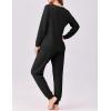 Ekouaer Pajama Sets for Women 2 Piece Plaid Pjs Long Sleeve Lounge Sets Comfy Gingham Nightwear with Pockets(Black)