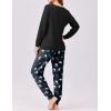 Ekouaer Pajama Sets for Women 2 Piece Plaid Pjs Long Sleeve Lounge Sets Comfy Gingham Nightwear with Pockets(Black Moon)