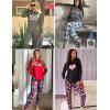 Ekouaer Pajama Sets for Women 2 Piece Plaid Pjs Long Sleeve Lounge Sets Comfy Gingham Nightwear with Pockets(Dark Gray)