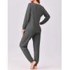 Ekouaer Pajama Sets for Women 2 Piece Plaid Pjs Long Sleeve Lounge Sets Comfy Gingham Nightwear with Pockets(Dark Gray)