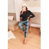 Ekouaer Pajama Sets for Women 2 Piece Plaid Pjs Long Sleeve Lounge Sets Comfy Gingham Nightwear with Pockets(Green Plaid)