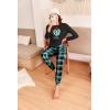 Ekouaer Pajama Sets for Women 2 Piece Plaid Pjs Long Sleeve Lounge Sets Comfy Gingham Nightwear with Pockets(Heart Plaid Green)