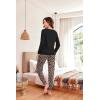Ekouaer Pajama Sets for Women 2 Piece Plaid Pjs Long Sleeve Lounge Sets Comfy Gingham Nightwear with Pockets(Leopard Girl)