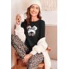 Ekouaer Pajama Sets for Women 2 Piece Plaid Pjs Long Sleeve Lounge Sets Comfy Gingham Nightwear with Pockets(Leopard Girl)
