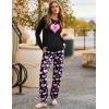 Ekouaer Pajama Sets for Women 2 Piece Plaid Pjs Long Sleeve Lounge Sets Comfy Gingham Nightwear with Pockets(Pink Heart)