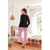 Ekouaer Pajama Sets for Women 2 Piece Plaid Pjs Long Sleeve Lounge Sets Comfy Gingham Nightwear with Pockets(Pink Love)