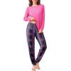 Ekouaer Pajama Sets for Women 2 Piece Plaid Pjs Long Sleeve Lounge Sets Comfy Gingham Nightwear with Pockets(Pink Plaid)