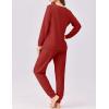 Ekouaer Pajama Sets for Women 2 Piece Plaid Pjs Long Sleeve Lounge Sets Comfy Gingham Nightwear with Pockets(Red)