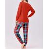 Ekouaer Pajama Sets for Women 2 Piece Plaid Pjs Long Sleeve Lounge Sets Comfy Gingham Nightwear with Pockets(Red Blue Plaid)