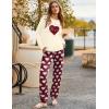 Ekouaer Pajama Sets for Women 2 Piece Plaid Pjs Long Sleeve Lounge Sets Comfy Gingham Nightwear with Pockets(Red Heart)