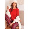 Ekouaer Pajama Sets for Women 2 Piece Plaid Pjs Long Sleeve Lounge Sets Comfy Gingham Nightwear with Pockets(Red Plaid)