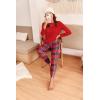 Ekouaer Pajama Sets for Women 2 Piece Plaid Pjs Long Sleeve Lounge Sets Comfy Gingham Nightwear with Pockets(Red and White Plaid)
