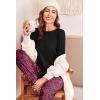 Ekouaer Pajama Sets for Women 2 Piece Plaid Pjs Long Sleeve Lounge Sets Comfy Gingham Nightwear with Pockets(Rose Leopard)