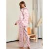 Ekouaer Pajamas For Women Set Silk Pjs 2 Piece Satin Sleepwear Long Sleeve Button Down Lounge Sets With Pant(2-pink Heart)