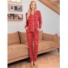 Ekouaer Pajamas Set Long Sleeve Sleepwear Womens Button Down Nightwear Soft Pj Loungewear with Pockets(Christmas)