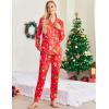Ekouaer Pajamas Set Long Sleeve Sleepwear Womens Button Down Nightwear Soft Pj Loungewear with Pockets(Christmas Snowman)
