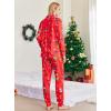 Ekouaer Pajamas Set Long Sleeve Sleepwear Womens Button Down Nightwear Soft Pj Loungewear with Pockets(Christmas Snowman)
