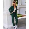 Ekouaer Pajamas Set Long Sleeve Sleepwear Womens Button Down Nightwear Soft Pj Loungewear with Pockets(Dark Green)