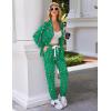 Ekouaer Pajamas Set Long Sleeve Sleepwear Womens Button Down Nightwear Soft Pj Loungewear with Pockets(Green Christmas Print)