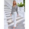 Ekouaer Pajamas Set Long Sleeve Sleepwear Womens Button Down Nightwear Soft Pj Loungewear with Pockets(Light Grey)