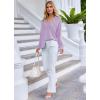 Ekouaer Pajamas Set Long Sleeve Sleepwear Womens Button Down Nightwear Soft Pj Loungewear with Pockets(Lilac)