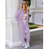 Ekouaer Pajamas Set Long Sleeve Sleepwear Womens Button Down Nightwear Soft Pj Loungewear with Pockets(Lilac)