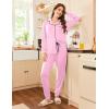 Ekouaer Pajamas Set Long Sleeve Sleepwear Womens Button Down Nightwear Soft Pj Loungewear with Pockets(Pink)