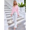 Ekouaer Pajamas Set Long Sleeve Sleepwear Womens Button Down Nightwear Soft Pj Loungewear with Pockets(Pink)