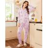Ekouaer Pajamas Set Long Sleeve Sleepwear Womens Button Down Nightwear Soft Pj Loungewear with Pockets(Pink Santa)
