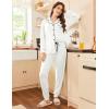 Ekouaer Pajamas Set Long Sleeve Sleepwear Womens Button Down Nightwear Soft Pj Loungewear with Pockets(White)